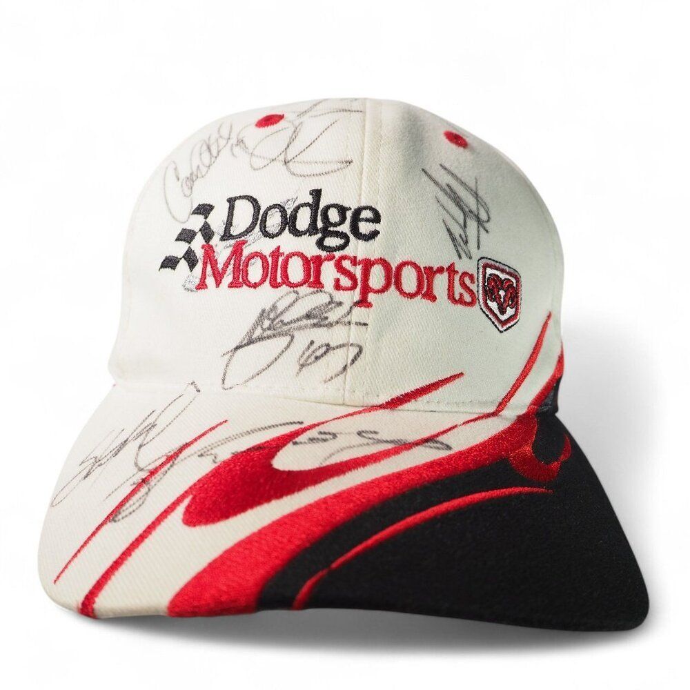 Dodge Motorsports Vintage 2001 NASCAR Racing Signed Signatures Snapback Hat